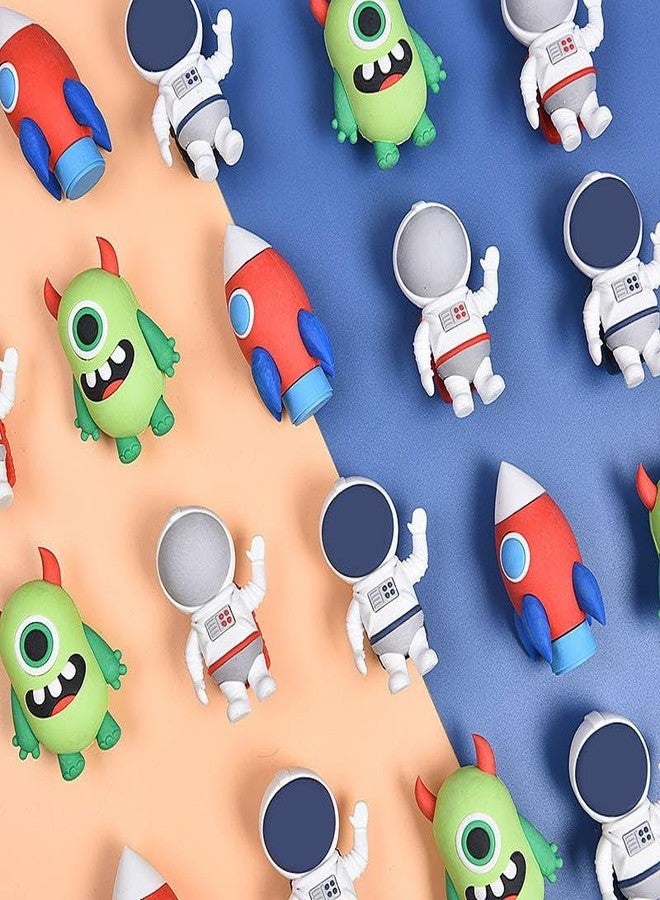 HEYOL Space Themed 3D Big Size Erasers || Cute Space Puzzle Pencil Erasers || Astronaut Spaceship Rubber for Best Return Gift for Kids, Girls & Boys Pack of 1 (Astronaut - Blue) - Image 2